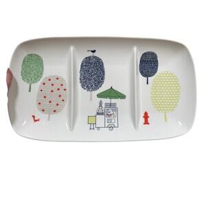 Kate Spade Lenox porcelain 3-section serving tray Hopscotch Drive About Town